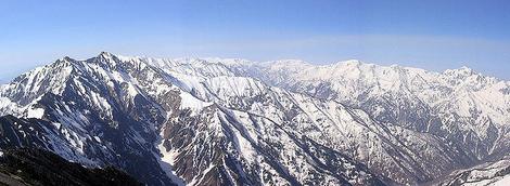 五龍岳頂上からの展望パノラマ
