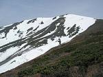 残雪の栗駒山頂